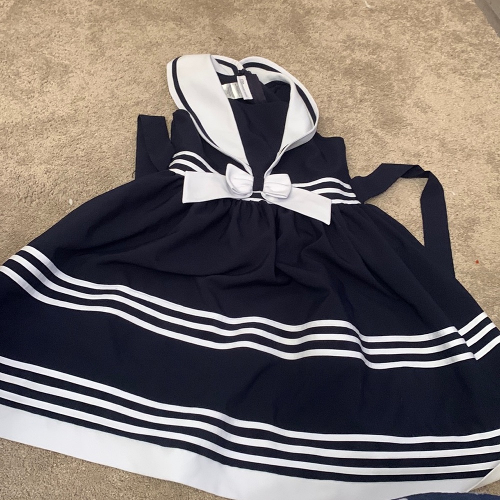 Navy/White Sailor Dress. 
Bonnie Jean